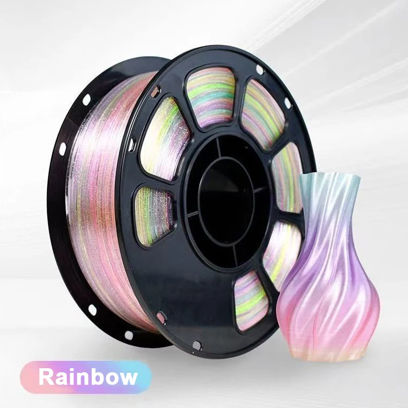 1.75mm 3D Printer Filament PLA Crystal Flash Point Rainbow Printing Material 1Kg, 500g, 250g Filament Crystal Sparkle Forest