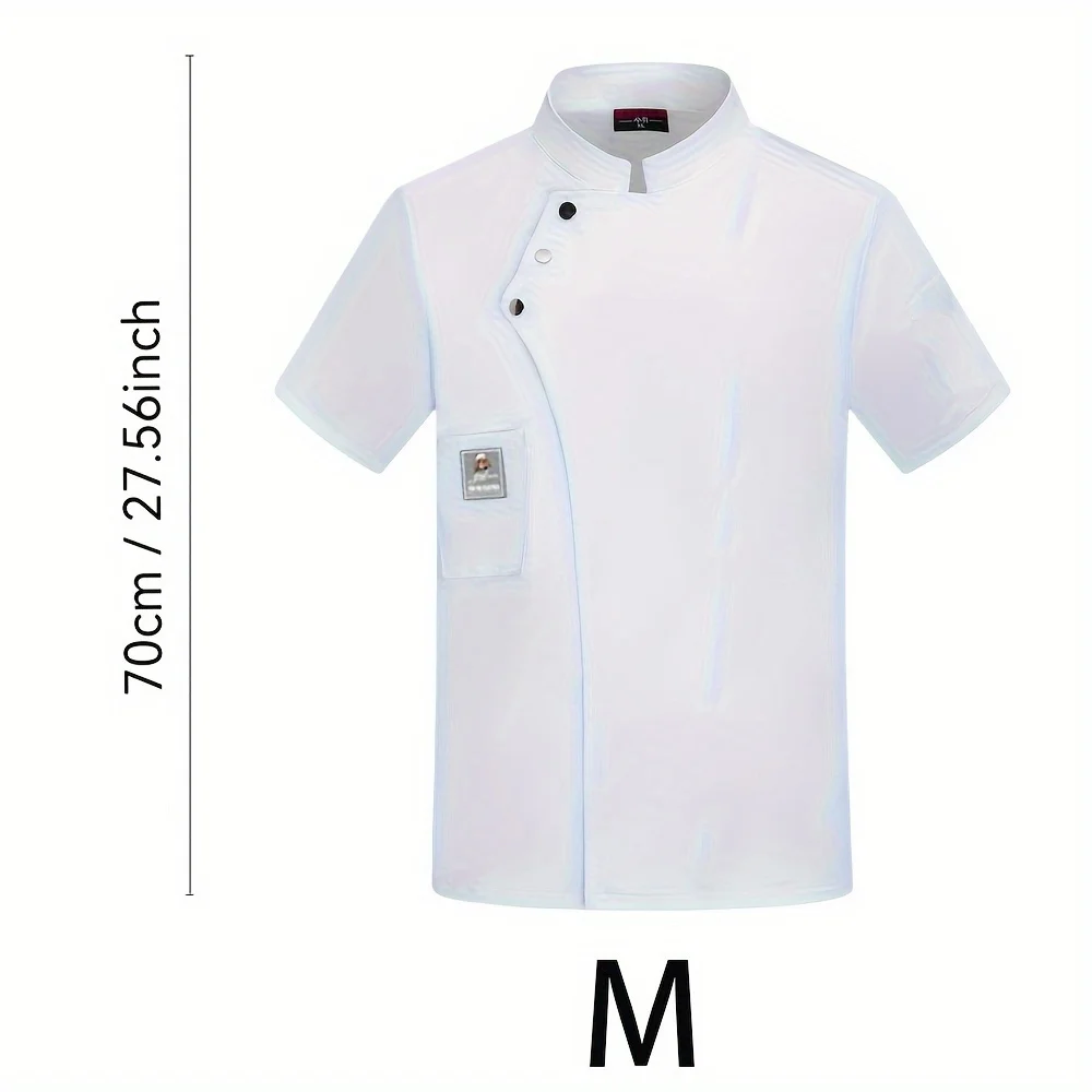 Chef Uniform Short Sleeve Restaurant Chef Kitchen Work Uniforms Solid Catering Service Uniforms