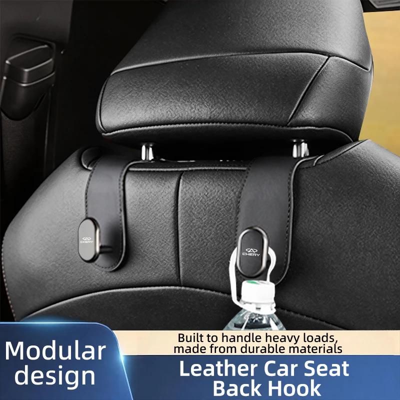 

Multifunctional Leather and Metal Car Seat Back Storage Hook For Chery Fulwin QQ Tiggo 3 5 2 7 T11 A1 A3 A5 Amulet M11 Eastar