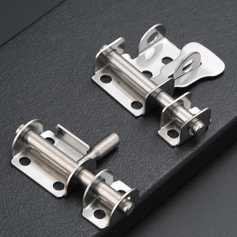 Stainless Steel Door Latch Solid Sliding Bolts Latch Hasp Home Hardware Gate Safety Toilet Door Lock
