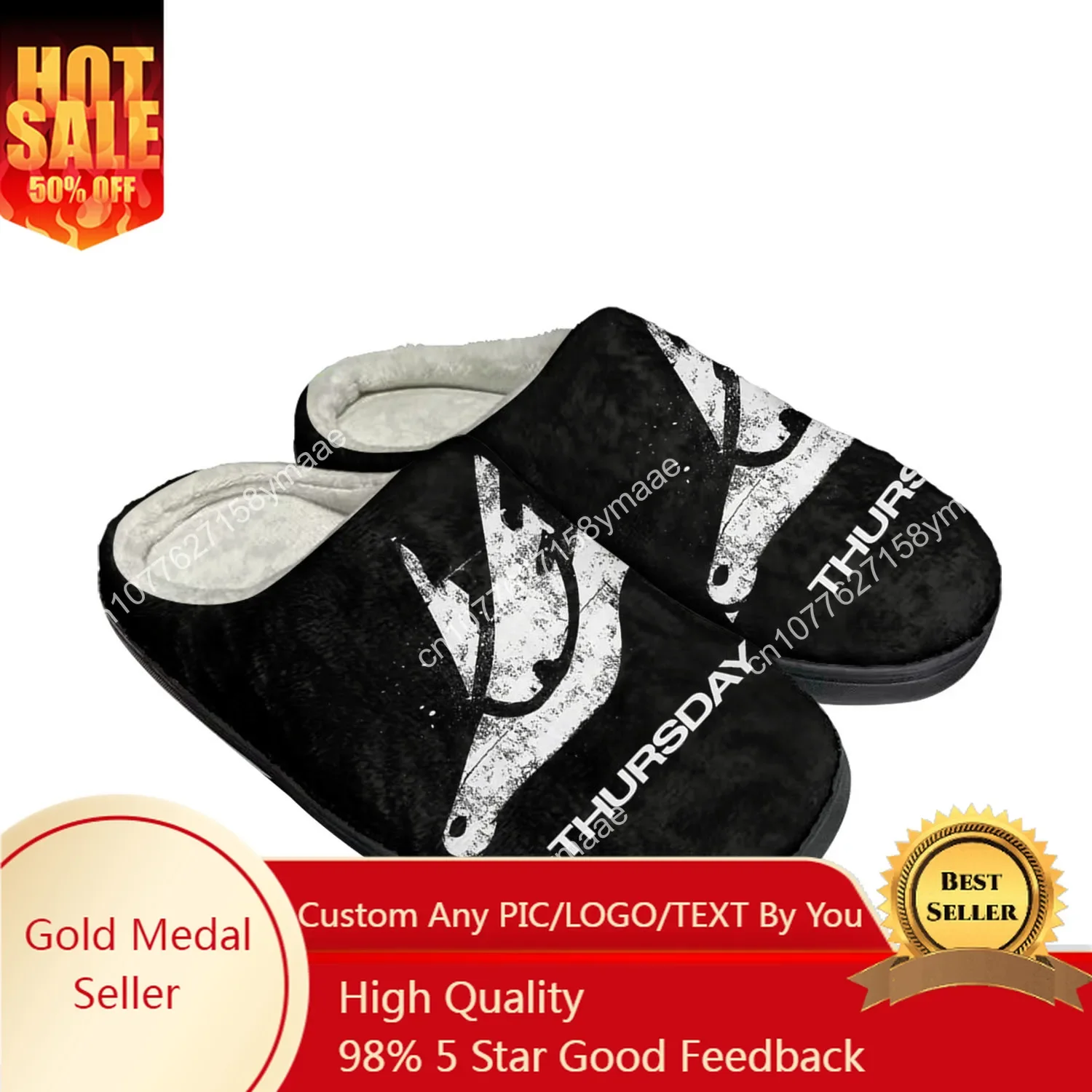 

Thursday Band Home Cotton Slippers Mens Womens Plush Bedroom Casual Keep Warm Shoes Thermal Indoor Slipper Customized Shoe