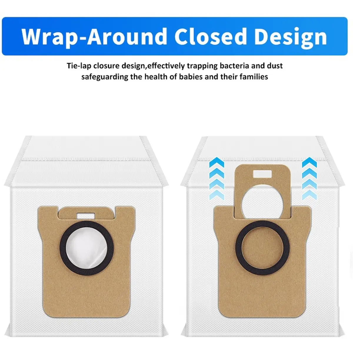 

12Pcs Dust Bag Parts for 5/5 Pro/OV21CN/X10+/X20+/S10/M30/M40 Robot Vacuum Cleaner