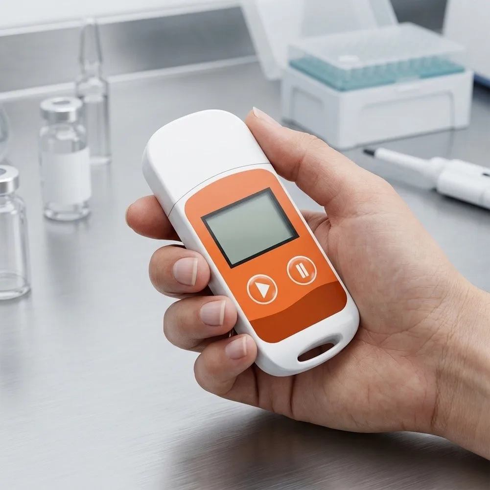 IP67 Waterproof Temperature Logger for Cold Chain Monitoring with User-Adjustable Interval and Onboard LCD Readout