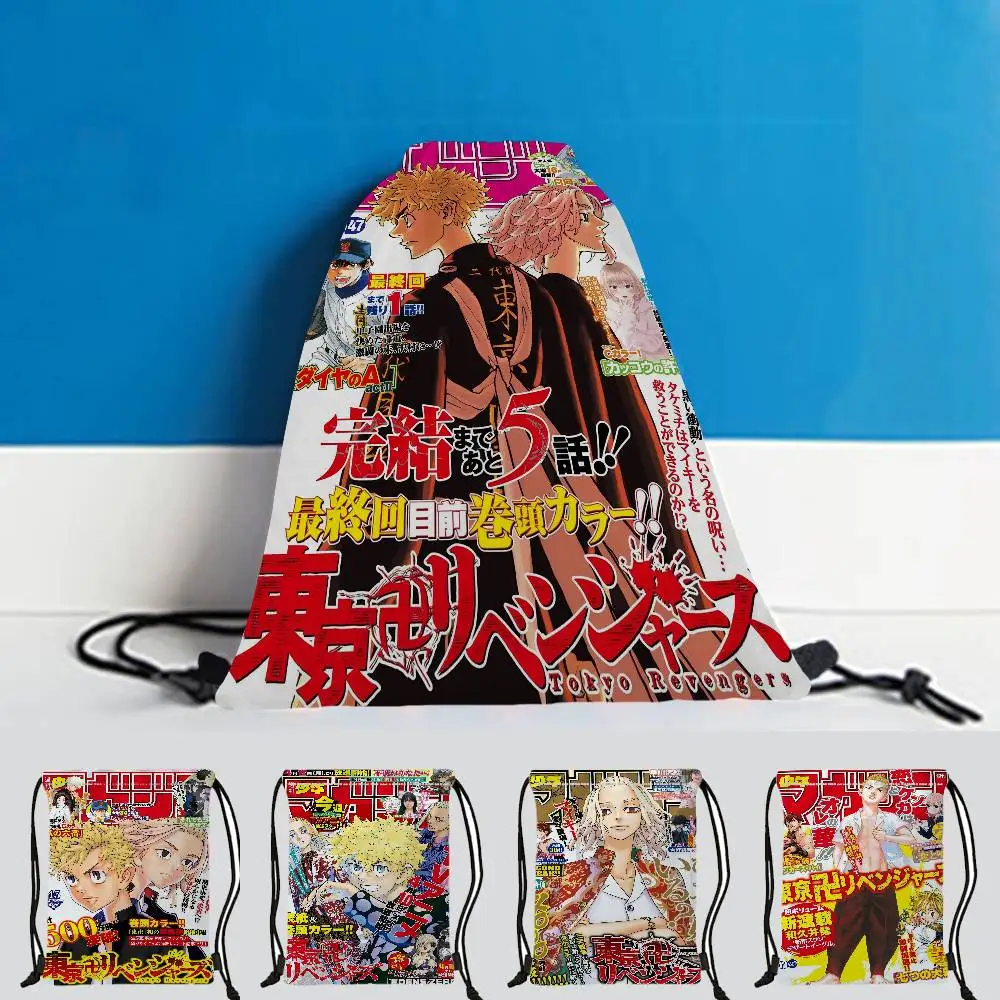 اليابان أنيمي طوكيو المنتقمون الطفل المطبوعة الرباط لحقيبة تسوق الرجال النساء كرة القدم الرياضة رياضة تخزين اليوغا على ظهره #1