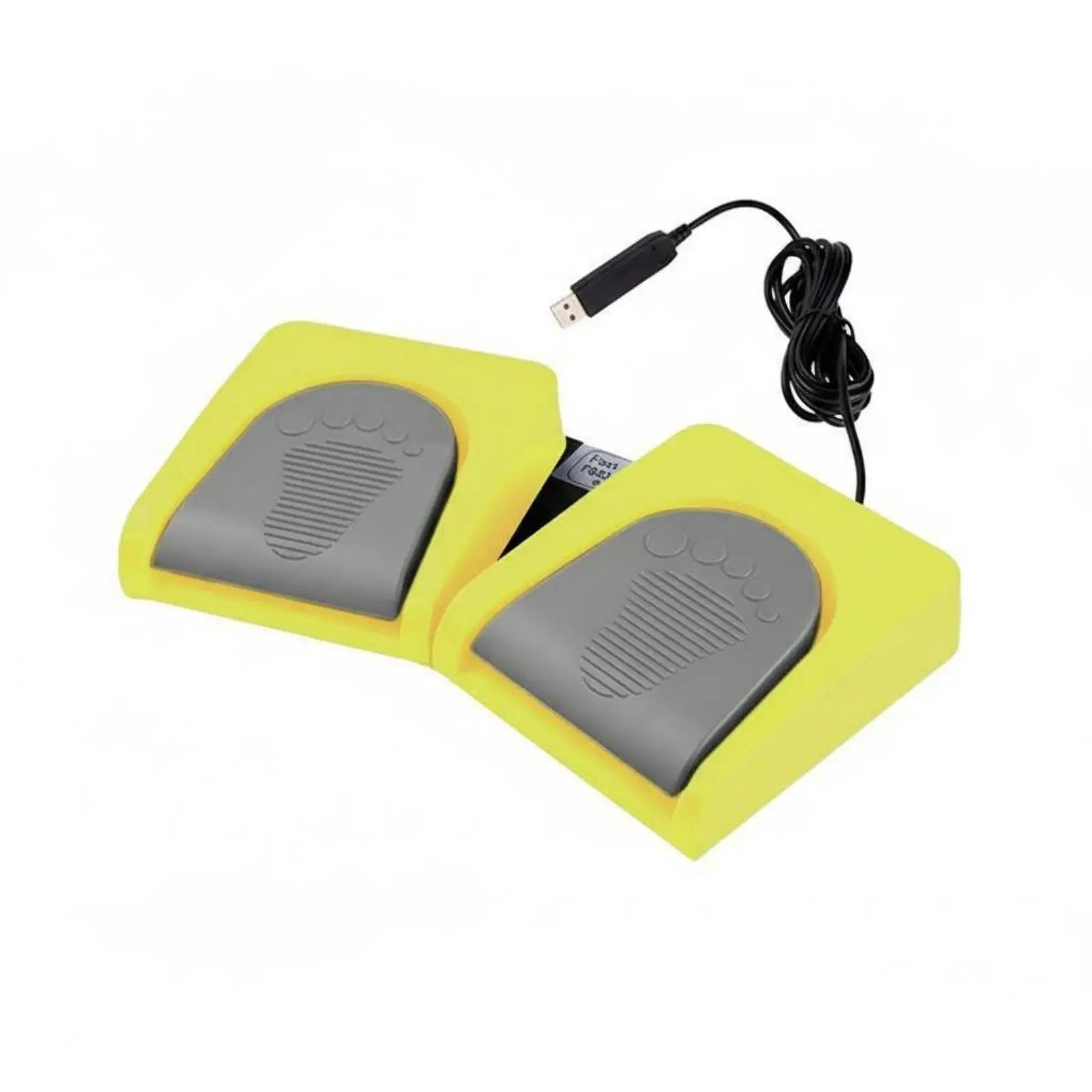 USB Foot Pedal Two Button Programmable Shortcut Ergonomic Design Wide Compatibility for Windows Macos Linux and Android