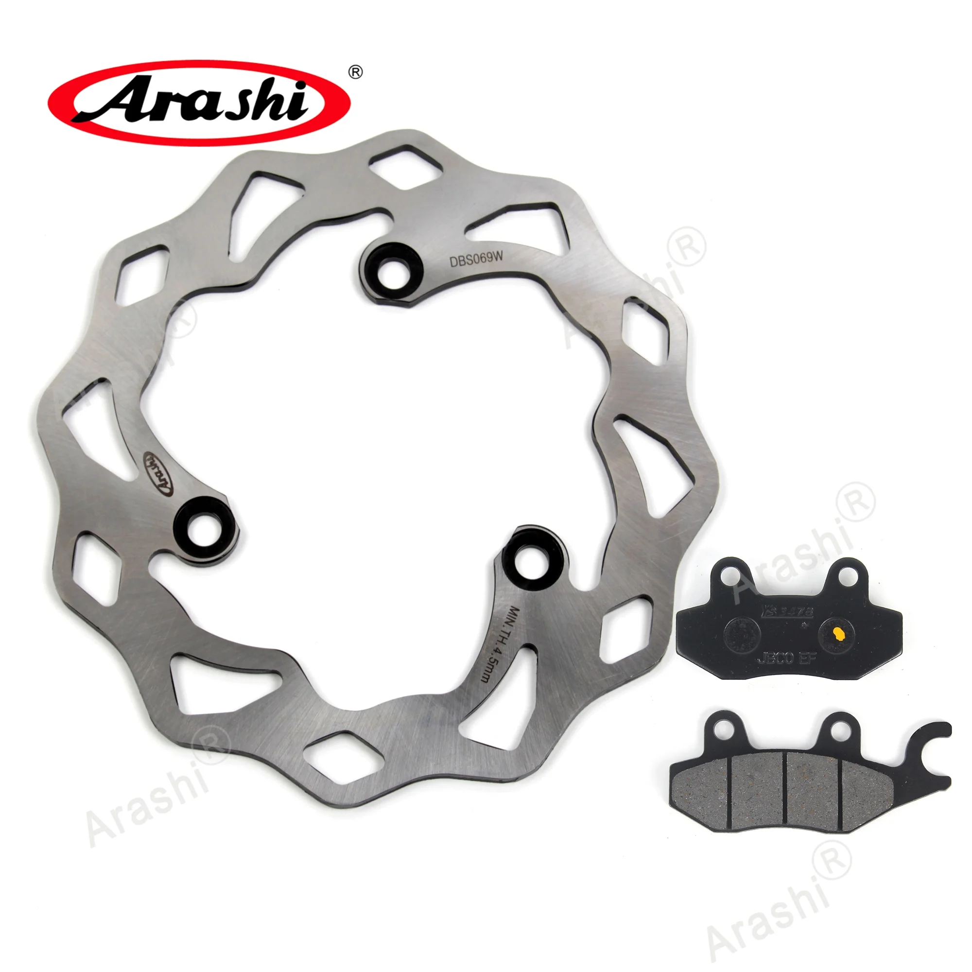 

For Kawasaki Z250SL 2015-2016 Ninja250R 2008 2009 2010 2011 2012 Ninja300 2013-2015 Arashi 220mm Rear Rotor Brake Disc Disk+Pad