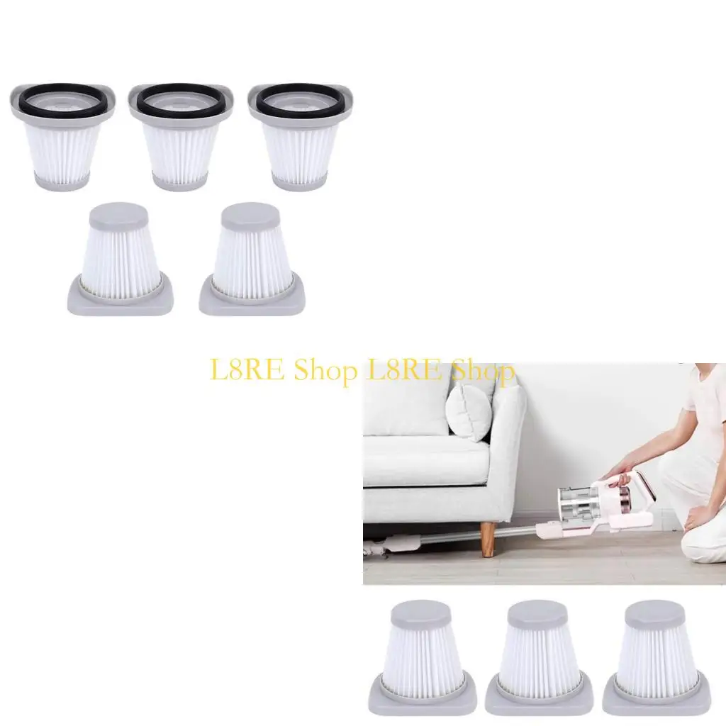 

L8RE Pack of 5 Plastic Vacuum Cleaner Filter High Efficiency Replacement Filter Plastic Robot Vacuum Part for SC861 SC861A