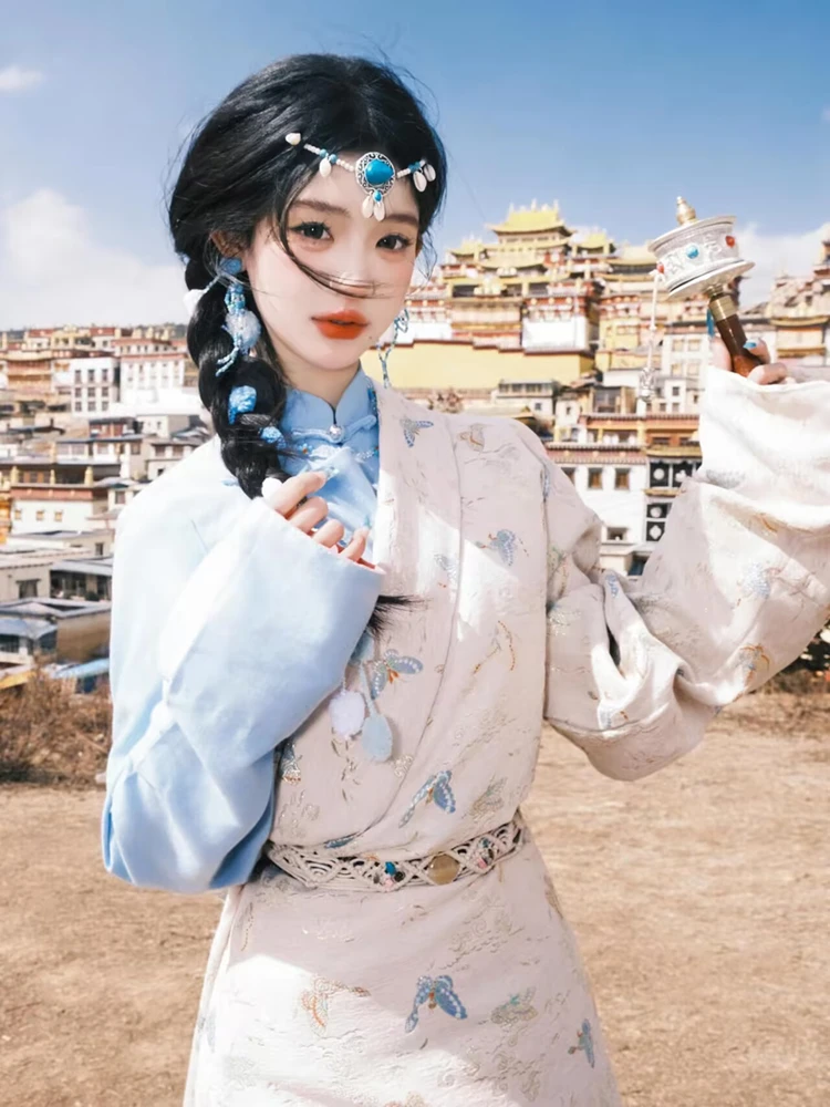 新しいエスニックチベット少女服セット写真撮影旅行撮影伝統チベ - Ethnic Fashion Shoot のレビューと価格