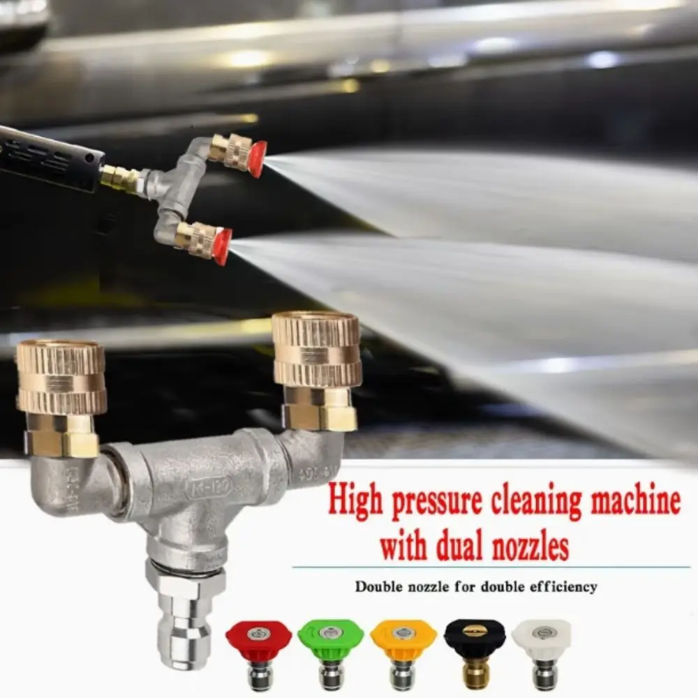 

1/4 Quick Connect High Pressure Washer Nozzle Colorless Tip Dual Spray Head Pressure Washer Nozzle Quick Connect Universal Fit