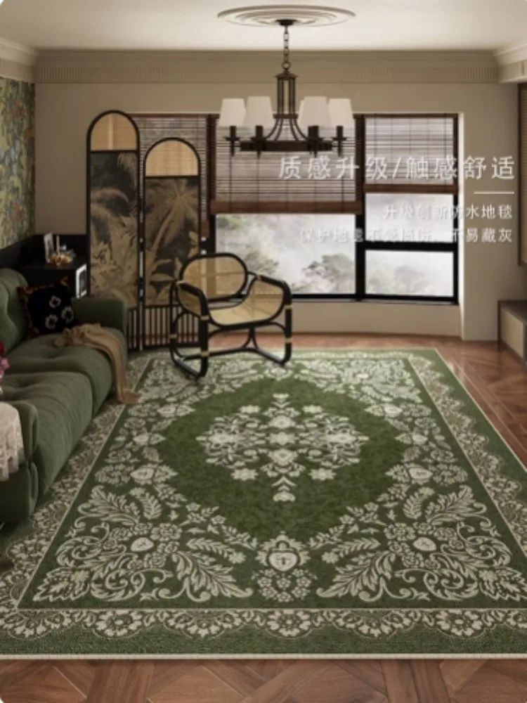 

VIKAMA Summer French Court Style Premium Floor Mats Anti-Fouling Anti-Static Living Room Bedroom Study Carpet Home Decoration