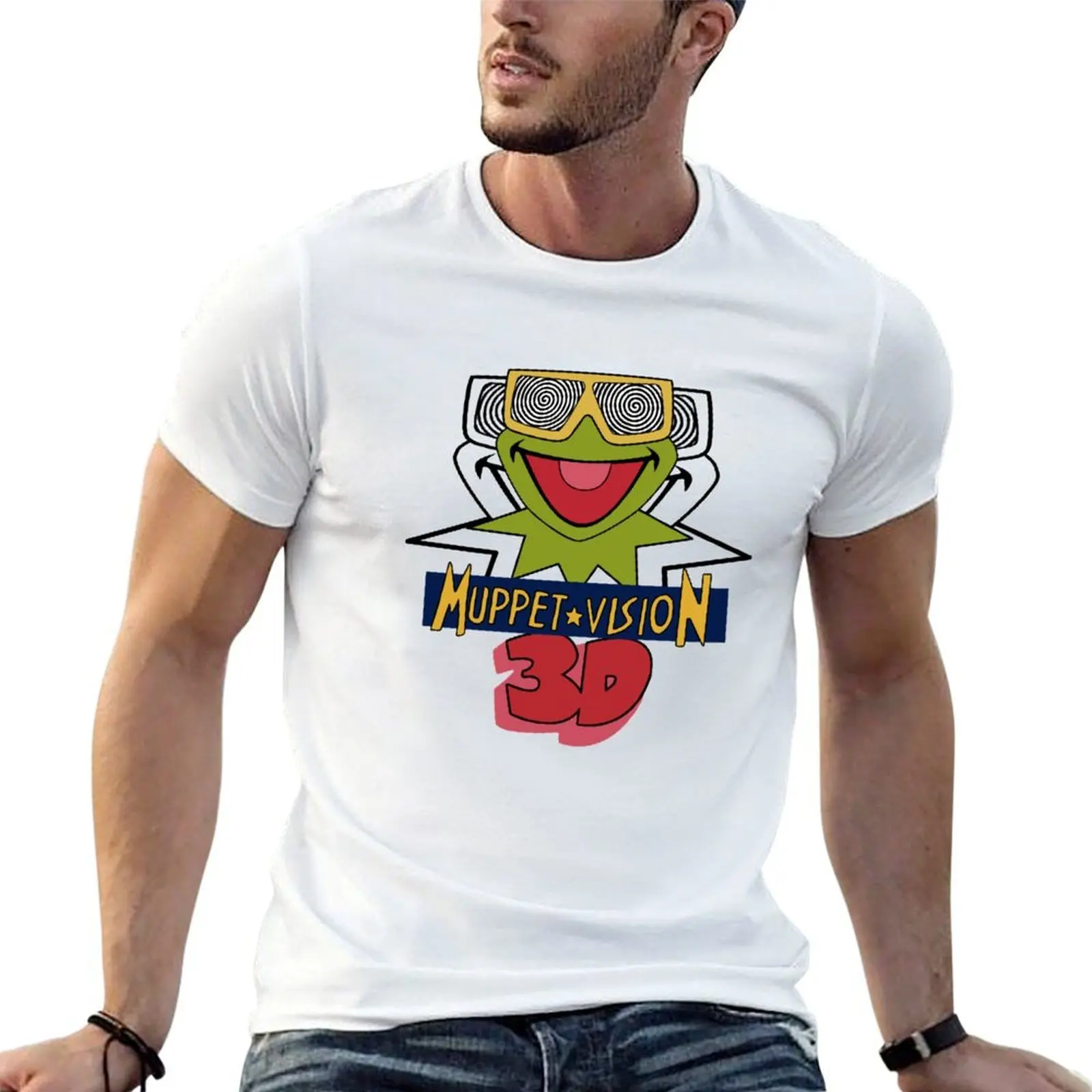 Kermit Muppet Vision 3D T-Shirt croswit shirt man valentines clothes T-shirts for men cotton