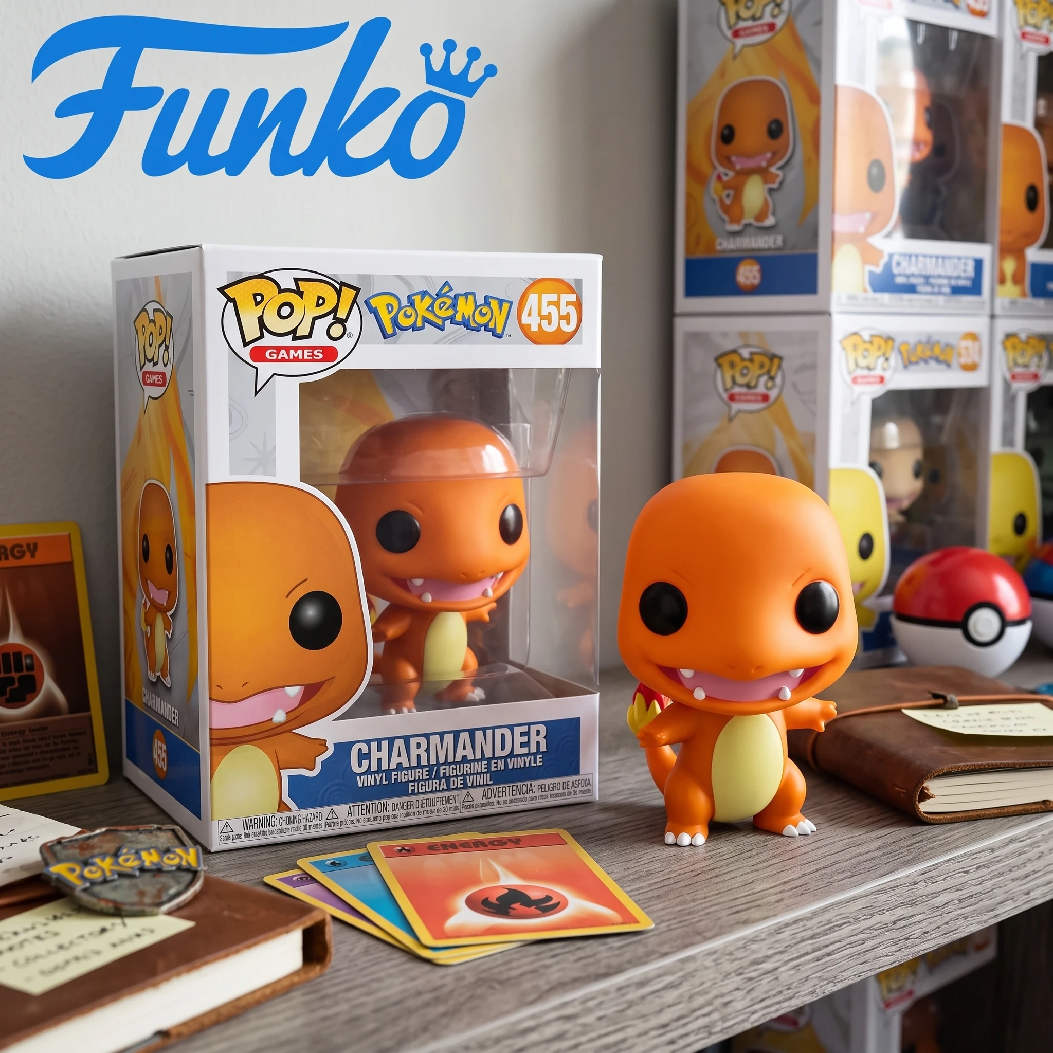 Funko Pop-Pokémon: Charmander - # 455 - Figura Oficial de Colección, Adorno Coleccionable de Pokémon, Muñeco de Juguete de Moda