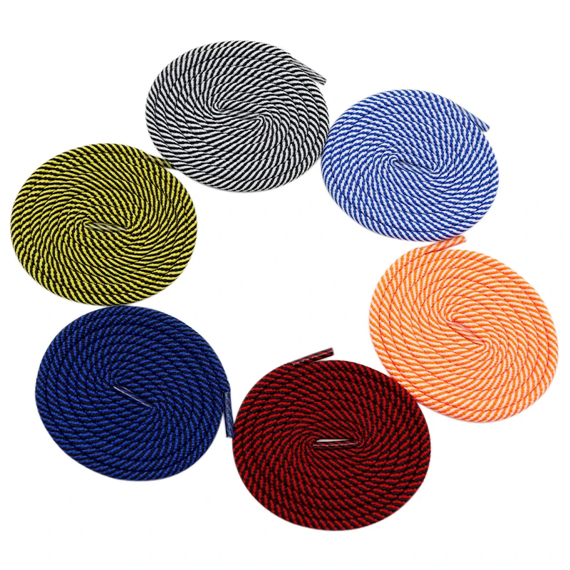 Coolstring Shoe Accessory 4.5MM Texture Spiral Polyester Ropes 120-180Cm Adults Cordon Wholesale Easy Wearing Durable Round Tape