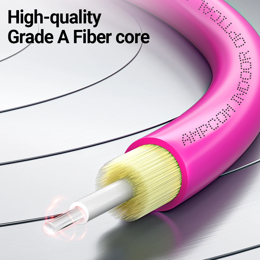 AMPCOM SC to SC UPC OM4 Волоконно-оптический патч-кабель 40G Многорежимный дуплекс, 50/125 мкм, наружный диаметр 2,0 мм, LSZH OFNR, 1-100 метров