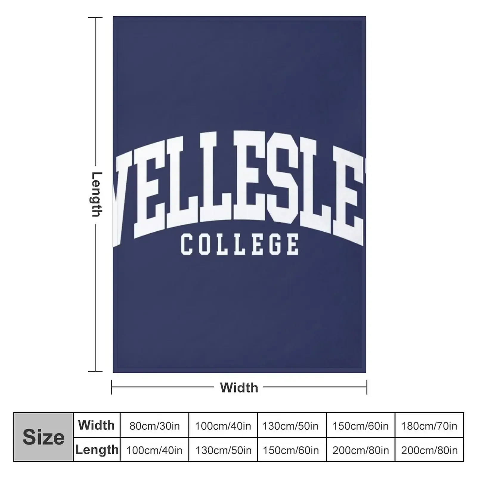 wellesley - college font curved Throw Blanket Furry anime Luxury St Luxury Designer Blankets