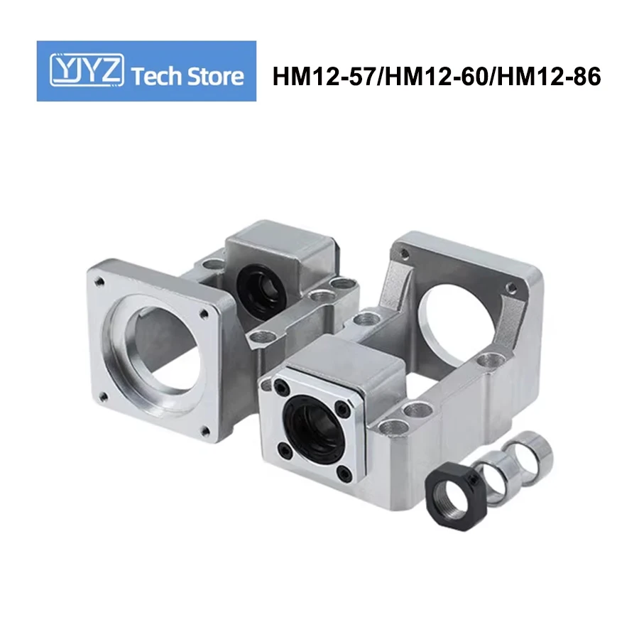 Motor Integrated Seat Screw Support Seat Bearing Cast Aluminum HM12-57 HM12-60 HM12-86 Motor Fixed Bracket For Nema23/24/34
