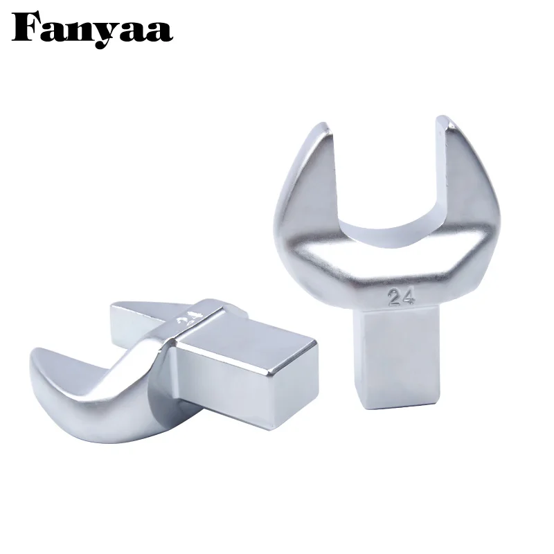 Fanyaa 14*18mm Drive Torque Crowfoot Head Open End 26-55mm Wrench Head Replacdement Part Full Polish Spanner Part