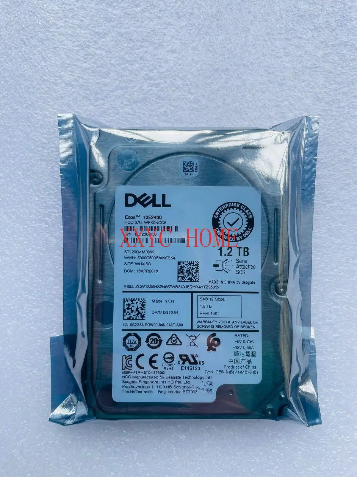 

FOR G2G54 0G2G54 1.2TB 12Gb/s 2.5" 10K Enterprise Hard Drive ST1200MM0099