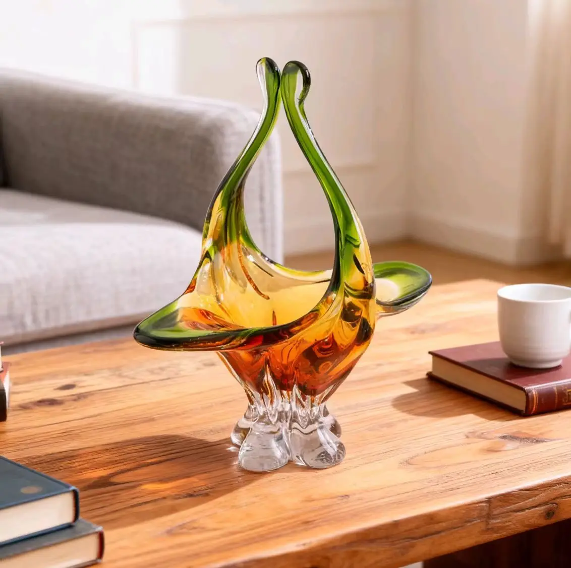 Simple modern glazed fruit plate living room coffee table ornament home luxury high-end Internet celebrity dried fruit snack fru