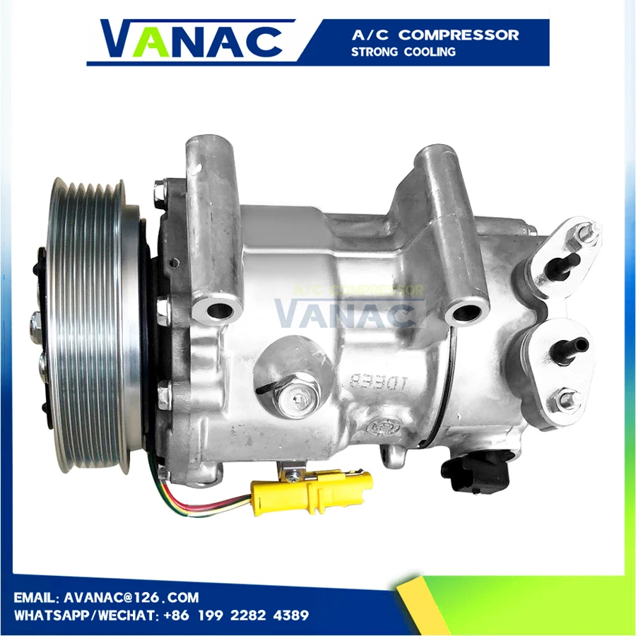 

Компрессор кондиционера SD6C12 для Peugeot 207 208 307 308 Partner Tepee 1608473380 9641078080 648709 1607424980 9671333180 9825868180
