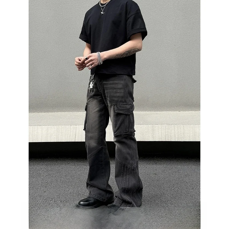 

Джинсы Waed Bla Deconstructed, прямые брюки, расклешенные брюки для спецодежды, мужские дизайнерские брюки Cleanfit