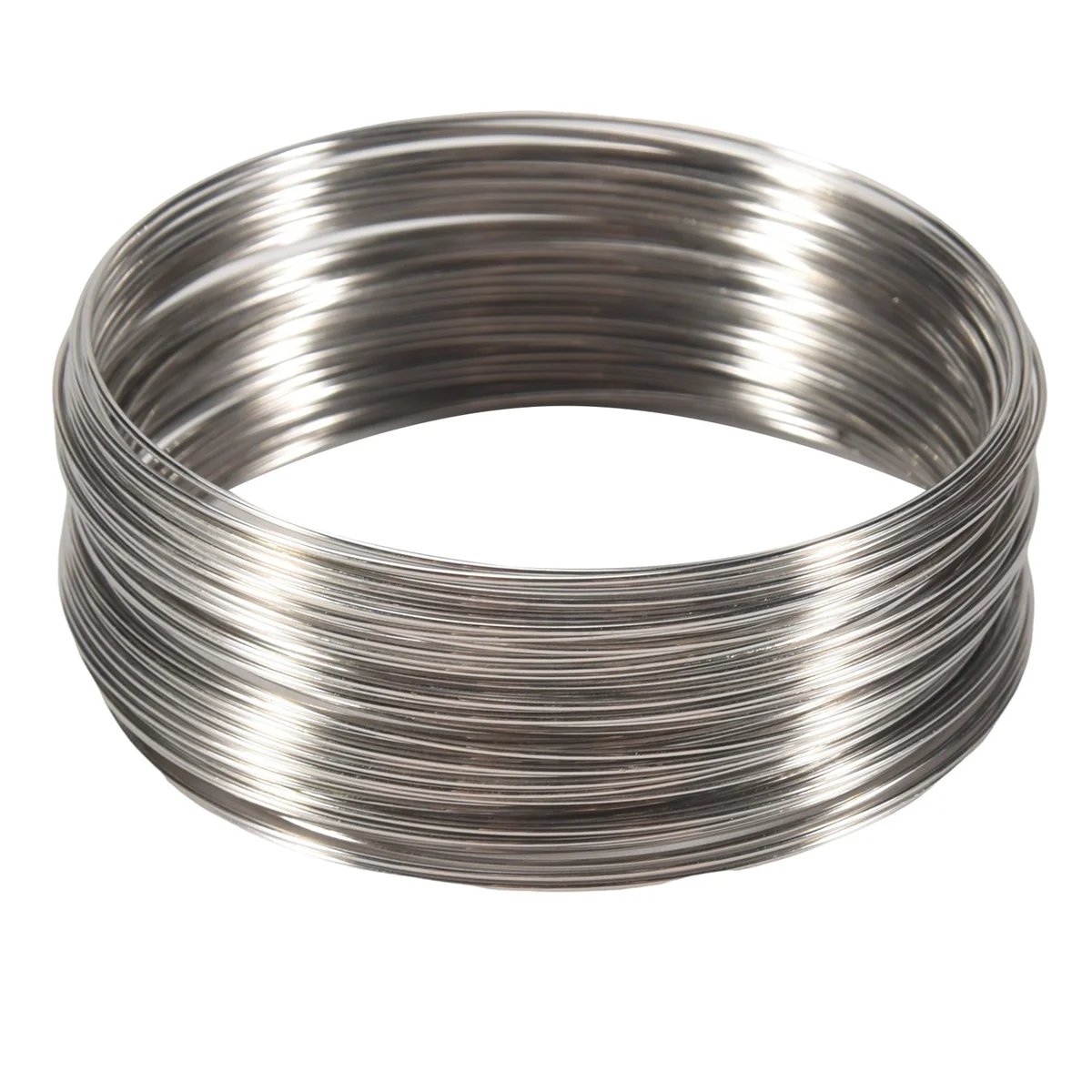 FZFZ 100ループ メモリービーズワイヤー ブレスレット用 直径50mm-55mm(2インチ-2 1/8インチ)