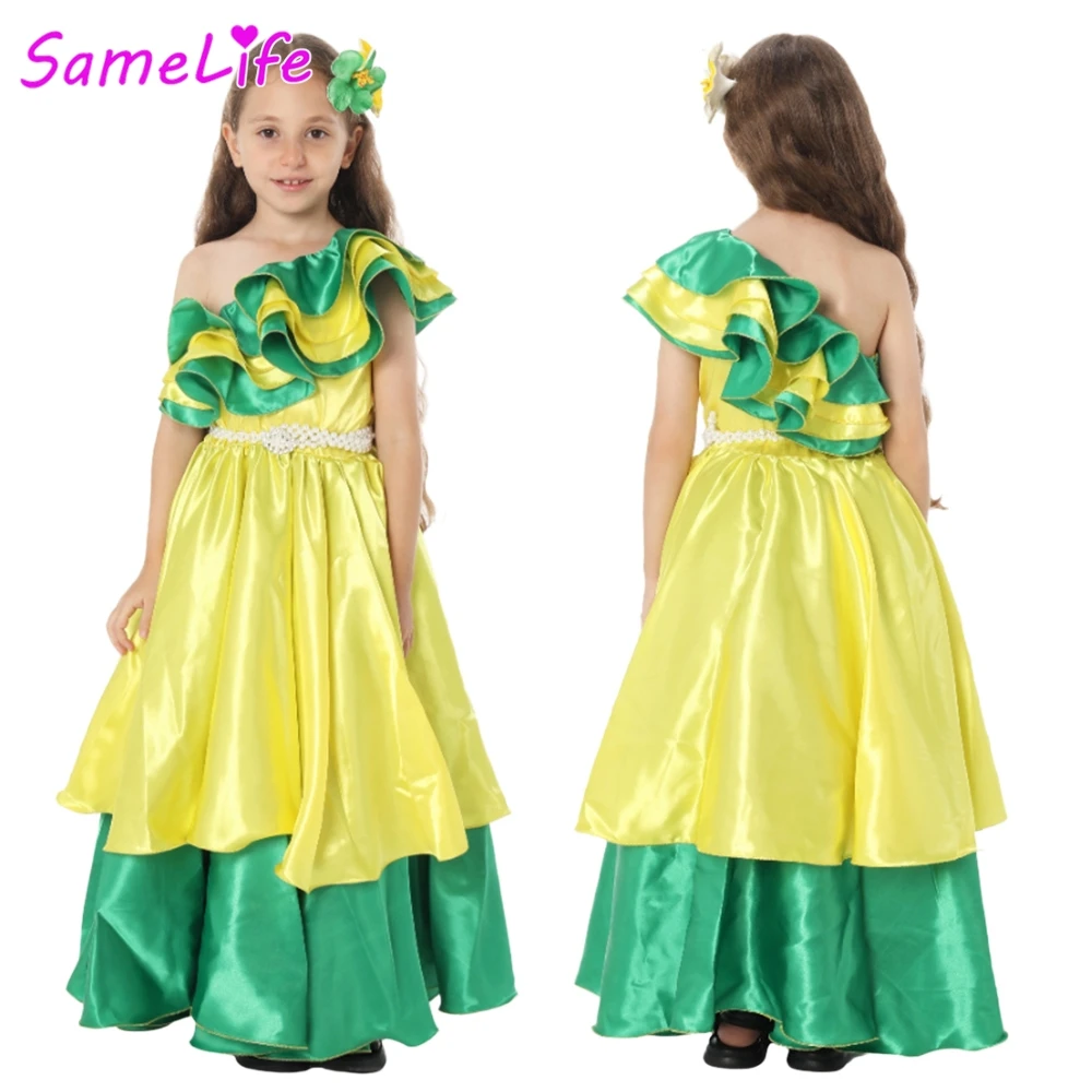 Disfraz nacional brasileño de la selva tropical para niñas, vestido de fantasía, disfraz de carnaval, disfraz de Halloween para adolescentes de 6 a 14 años