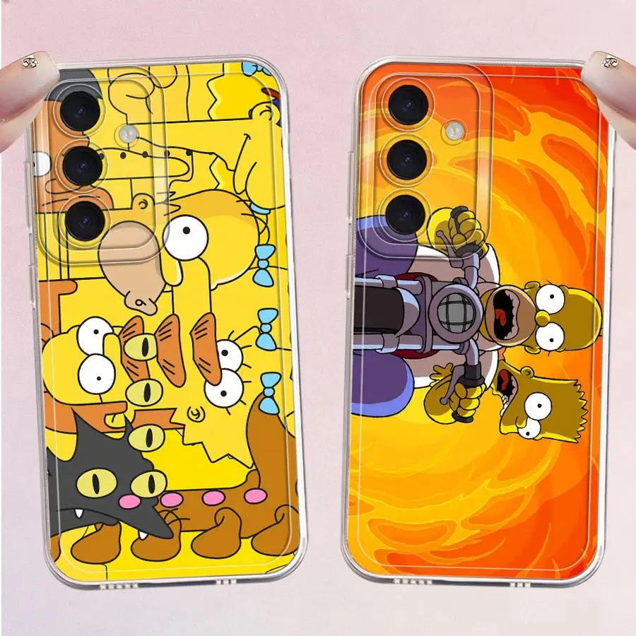Case for Samsung Galaxy A26 A24 A33 A52 A36 A13 A56 A50 A52 A34 A35 A25 A51 A54 A15 A14 A16 A55 A23 Phone Cover Cartoon Simpson