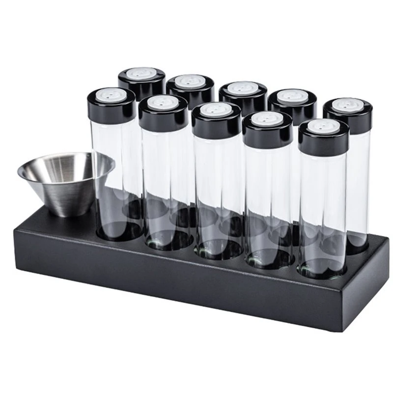 Coffee Bean Airtight Container Storage Bottle, Display Rack, Test Tube Holder, Espresso Coffee Accessories