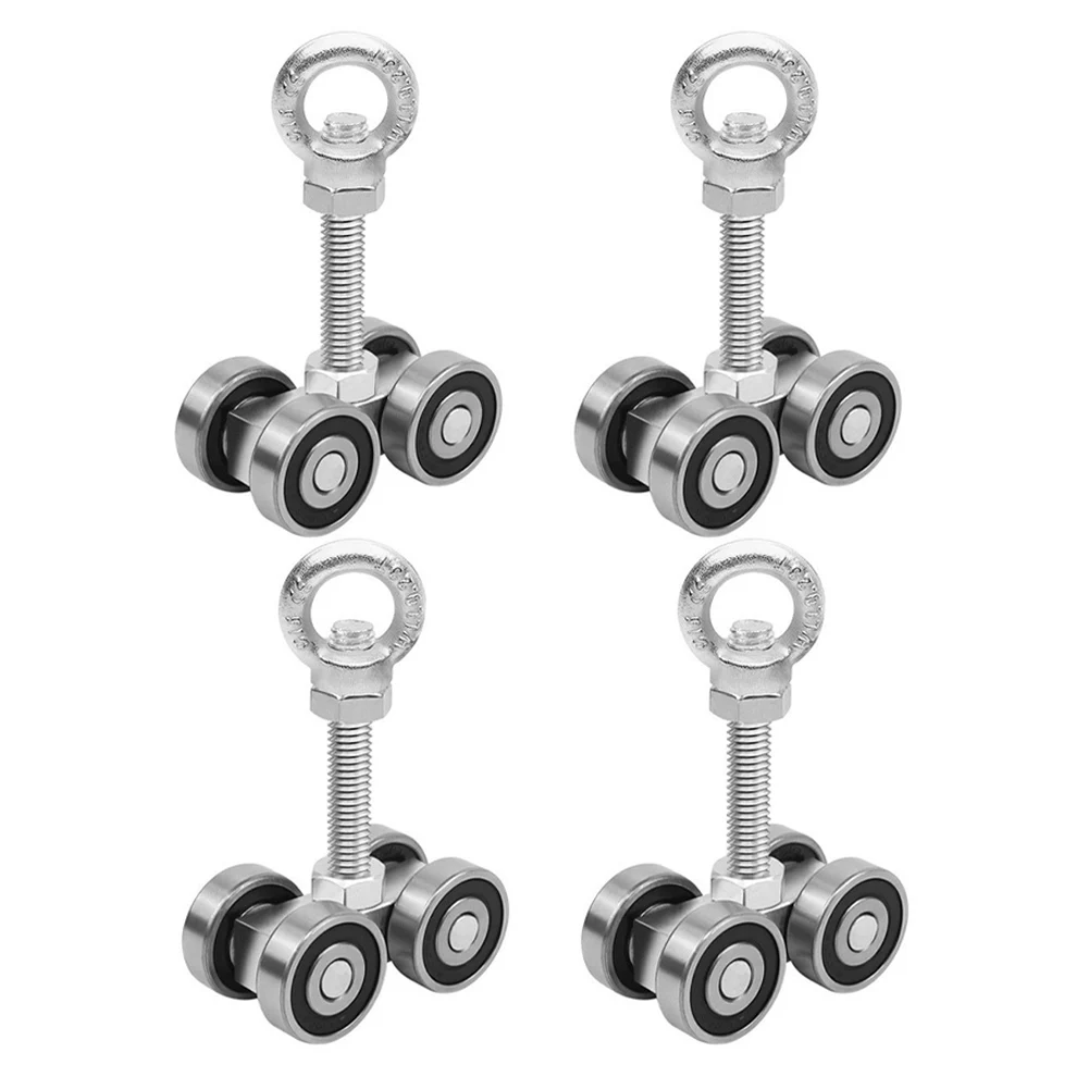 Galvanized Steel Trolley Assembly Rollers with 200kg Load Capacity for Sliding Door Systems and Workshop Equipment