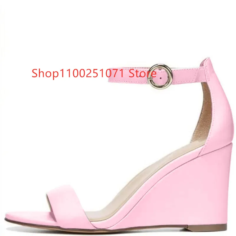 SHOFOO shoes Fashionable women's high-heeled sandals. About 11cm in height. White wedge sandals. Summer women's shoes. size34-46