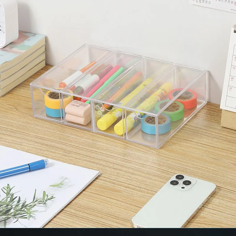 Acrylic Glasses Case Four Layers of Desktop Display Box Dustproof Drawer Style Storage Glasses Sunglasses Case