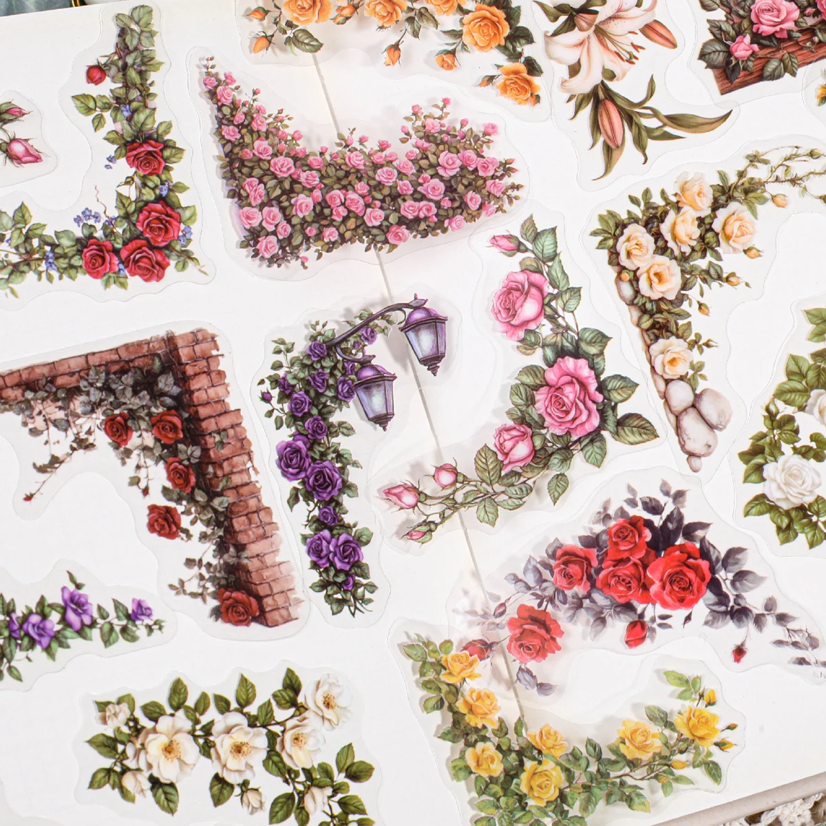 30 Pcs Flowers Corner Stickers For Kawaii package DIY diary decoration sticker album scrapbooking Junk Journal