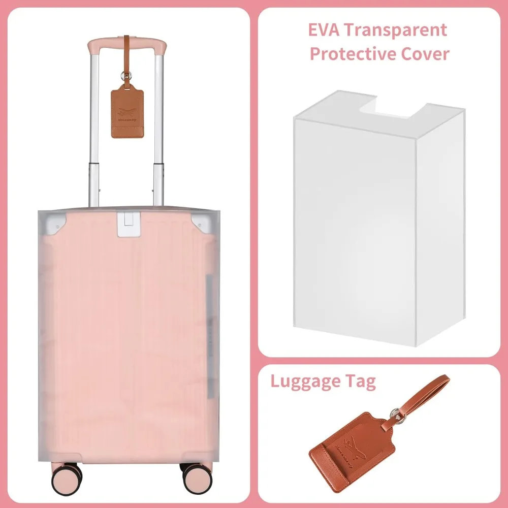 Estilo vintage 20 pulgadas ABS + PC conjunto de equipaje de mano rígido con mochila, aprobado por aerolínea, maleta retro para mujer para viaje