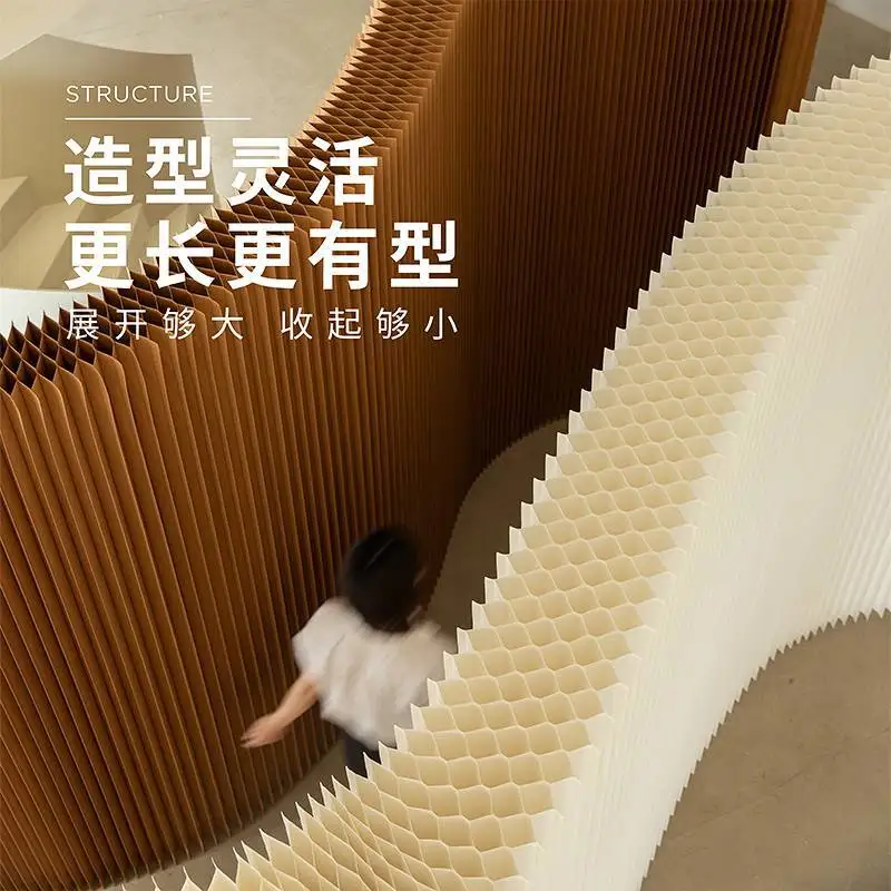 Screen partition folding soft screen live broadcast background wall arc telescopic baffle ins wind Japanese mobile