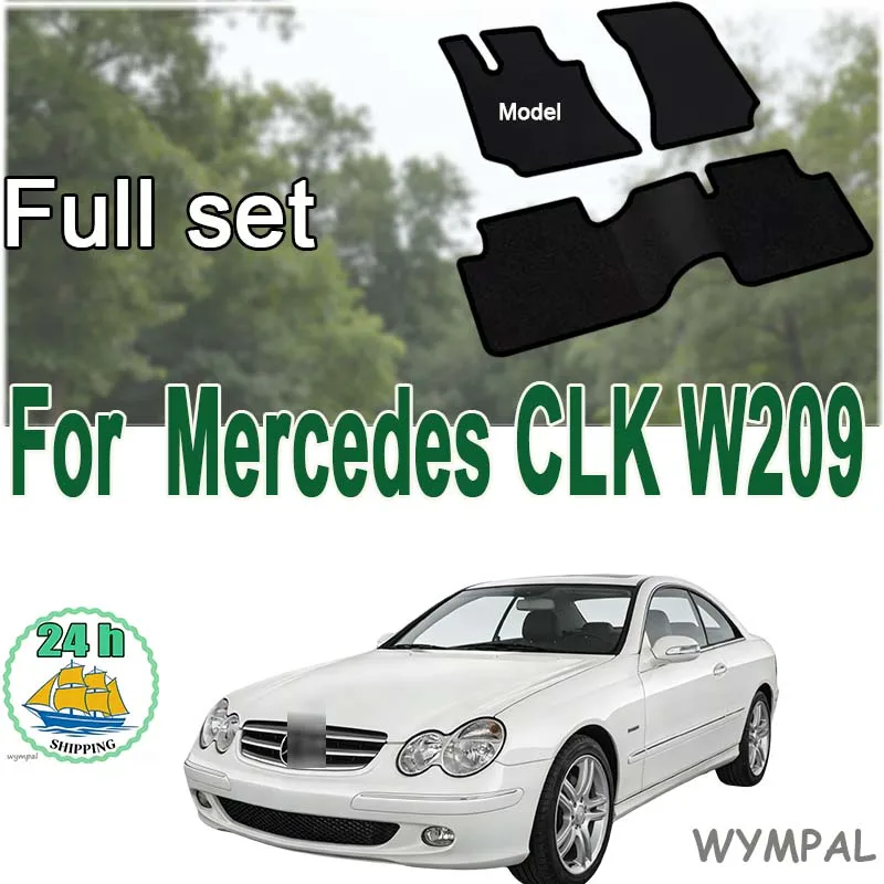 

Nylon Suede Car velour mats front for Mercedes CLK W209 Coupe (1997-2009) -Black