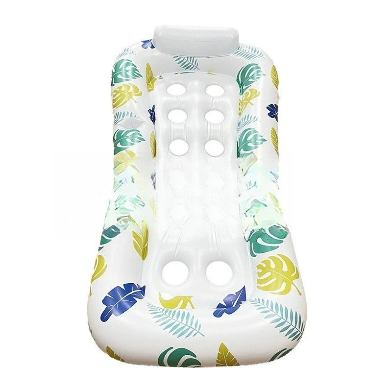 

Inflatable water luminous floating bed shading hole