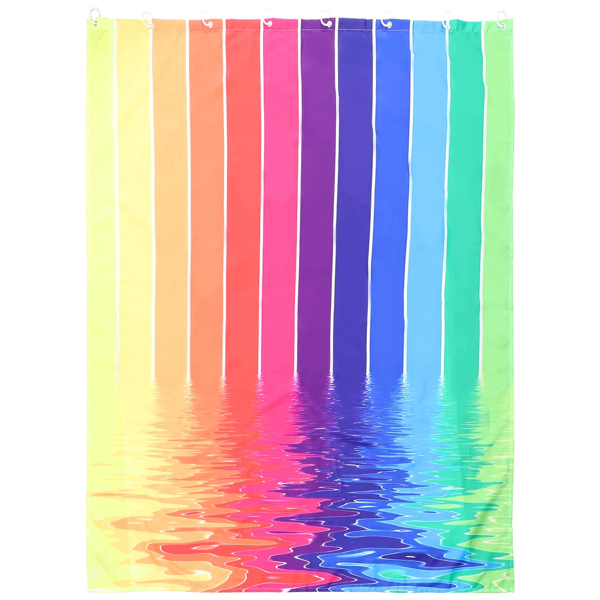 

Gradient Shower Curtain Polyester Fabric Rainbow Printing Mildew Proof Curtains Material Wrinkle Resistance