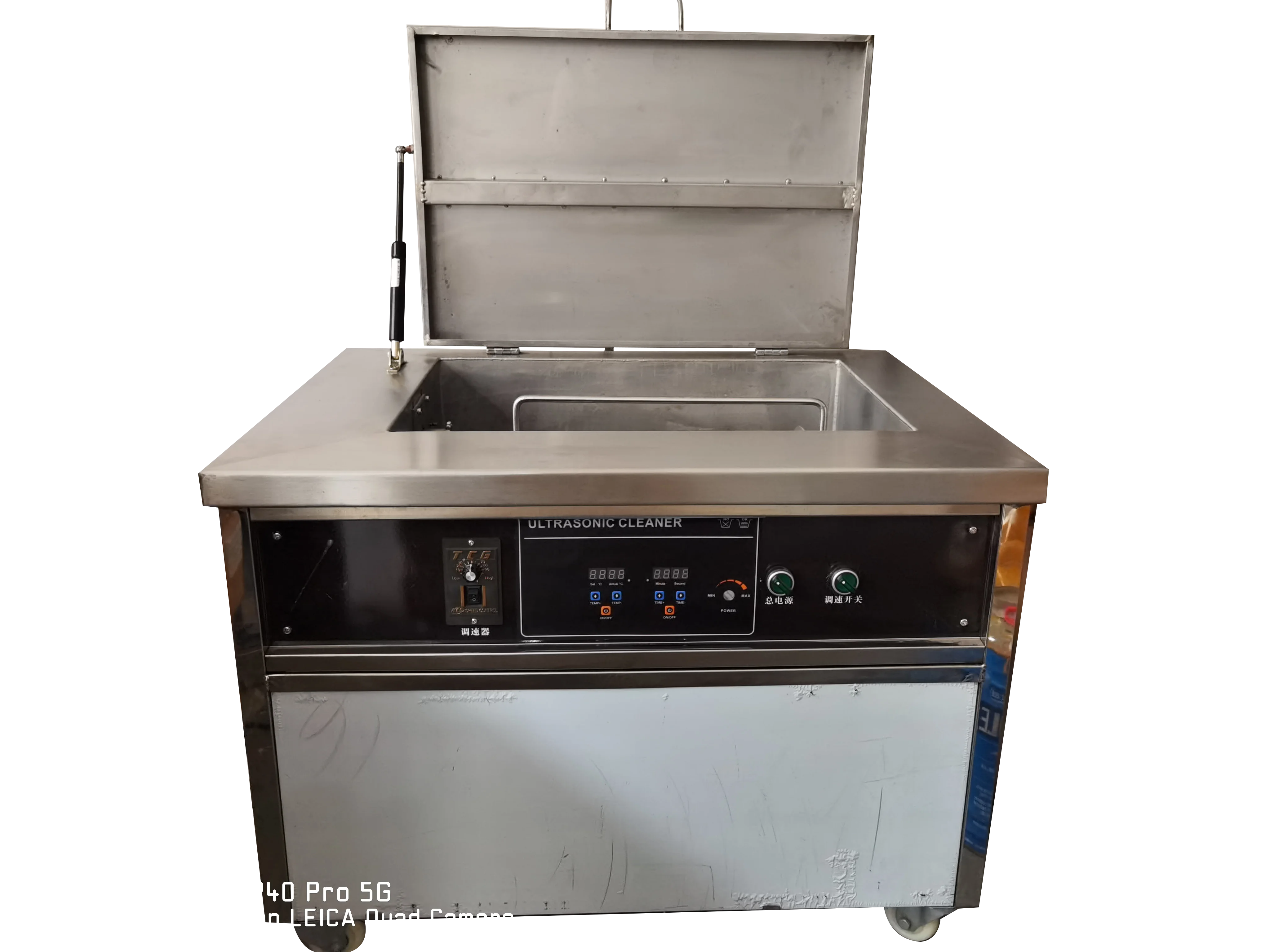 High Efficient Industrial Ultrasonic Cleaner 360L 3600W Fully Automatic Rotary Basket Degreasing Deburring Machine
