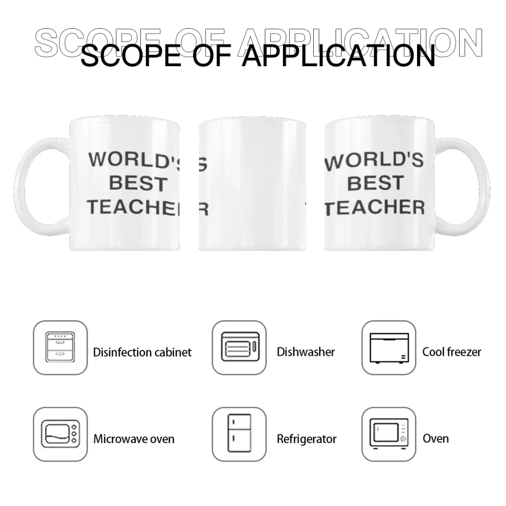 

WORLD'S BEST TEACHER - The Office x Michael Scott Ceramics Coffee Mugs Tea Cup Milk Cups Gifts Drinkware Coffeeware