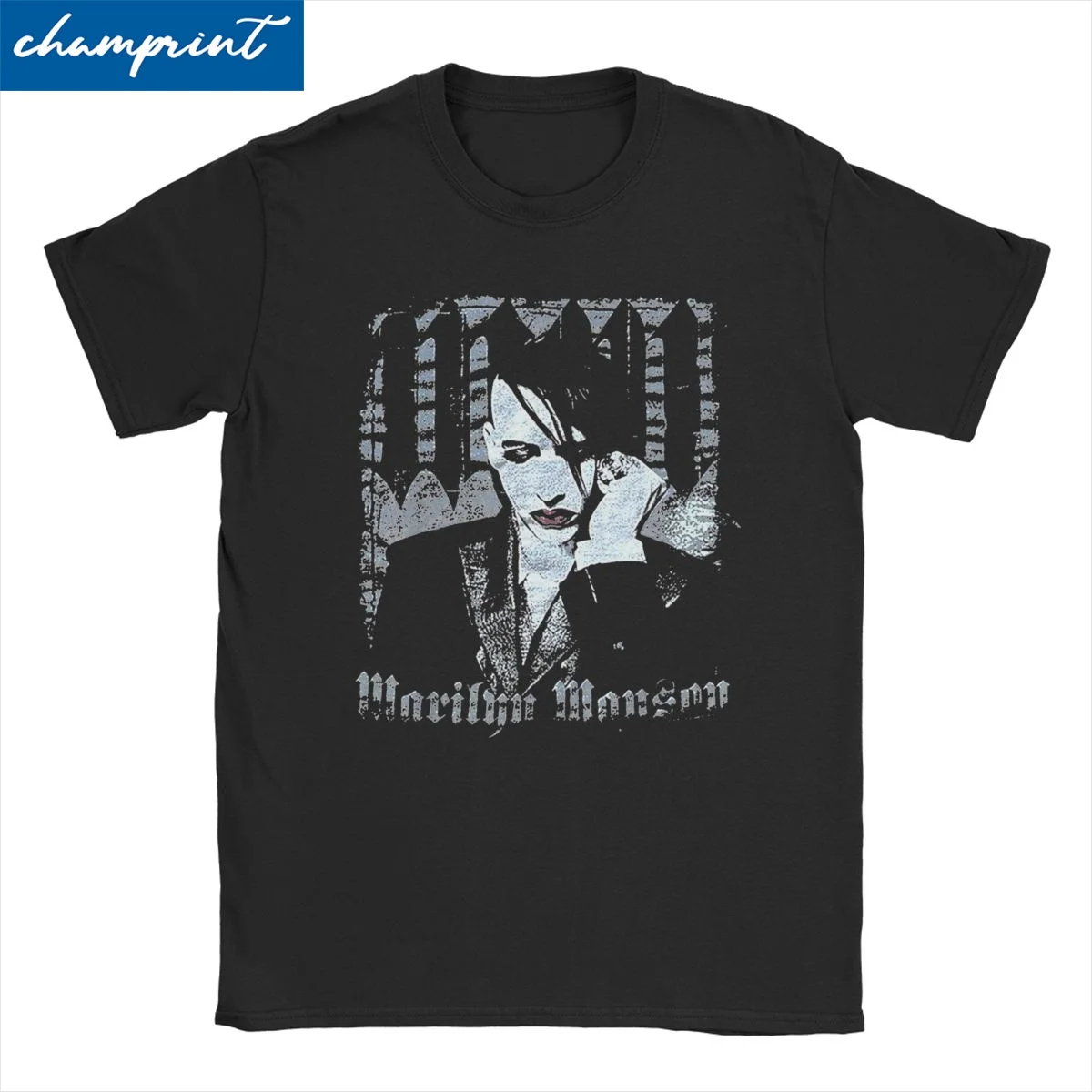 Marilyn Manson Rock T Shirts Men Women's Pure Cotton Fashion T-Shirts Industrial Metal Music Tees Short Sleeve Clothing Summer