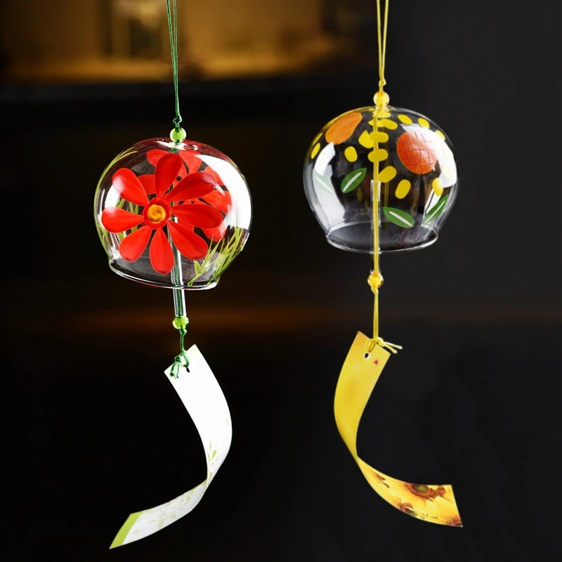 Glass Wind Chimes Japanese Wind Chime Pendants Japanese Room Decor Landscape Bell Wind Music Home Decor Campanas De Viento