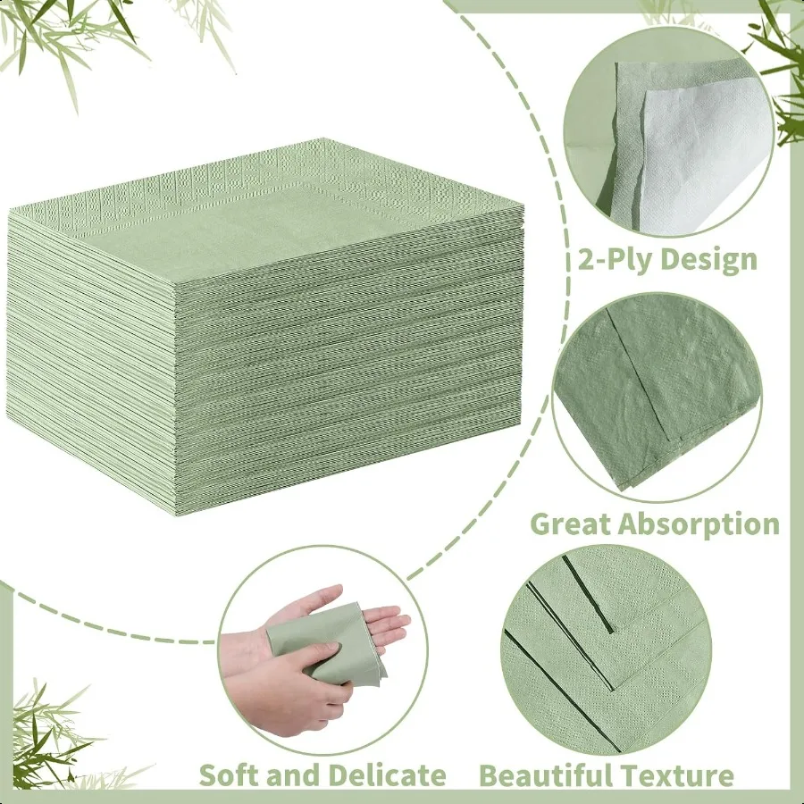 60 pezzi tovaglioli verde salvia tovagliolo da pranzo verde salvia pasquale tovaglioli da bagno decorativi per ospiti tovagliolo verde per matrimonio baby show