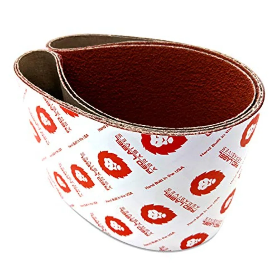 

6 X 48 Inch 40 Grit Metal Grinding EdgeCore Ceramic Sanding Belts Red Extra Long Life 2 Pack