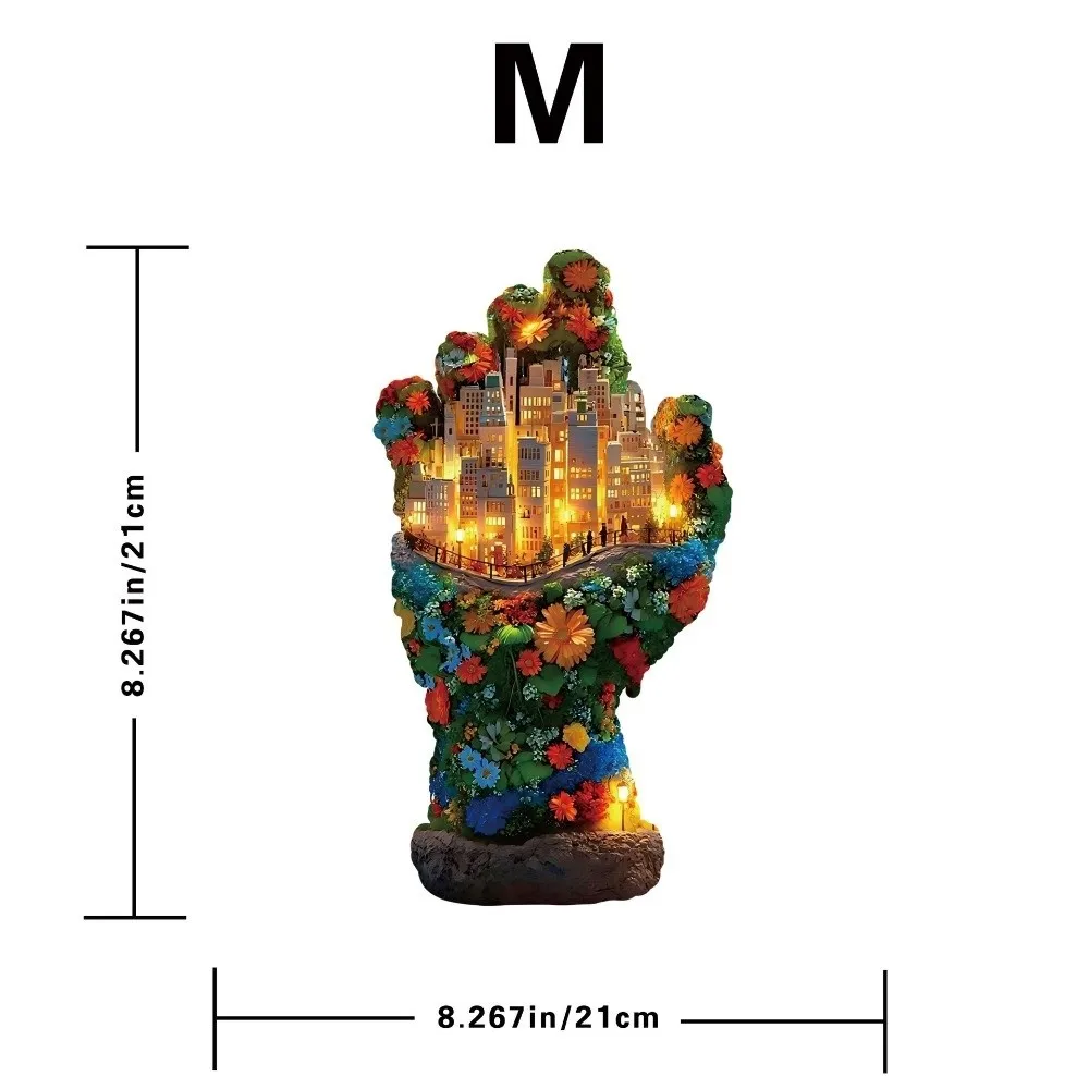 Wooden Material Palm Puzzle High Difficulty Irregular Shape Wooden Puzzle Artistic Style Original Design Irregular Puzzle