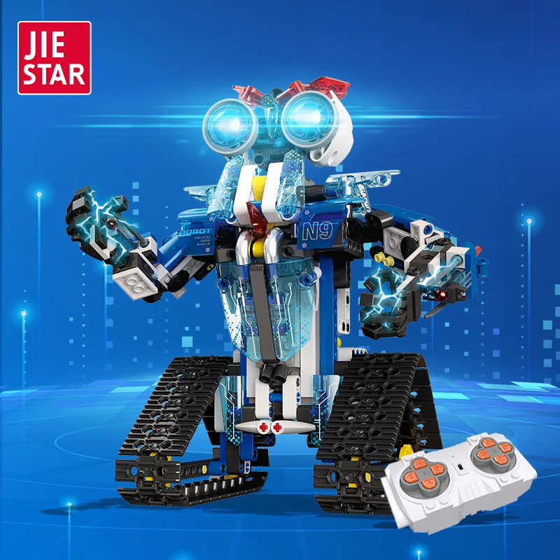 NEW 472Pcs Technical Intelligent Creative Cool Robot Remote Control Building Blocks Bricks Electric Robot Toys For Kids Gifts