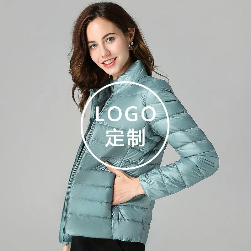 

Легкий однотонный пуховик женский короткий белый утиный пуховик chaquetas para mujer chaqueta de mujer JK-080