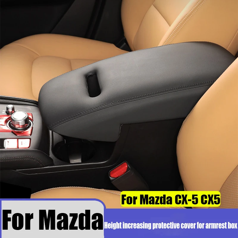 For Mazda CX-5 CX5 2017-2025 armrest box height increasing protective cover car interior decoration product modification parts