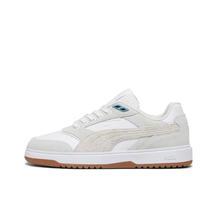 PUMA Doublecourt Skateboard Shoes Unisex Low Top White/Gray/Blue 393283-02