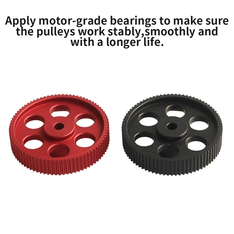 2Pcs 80Teeth 2GT C Kit 2GT Timing Pulley Bore 5Mm 2MGT Synchronous Belt Width 9/10Mm 80T For Voron 2.4